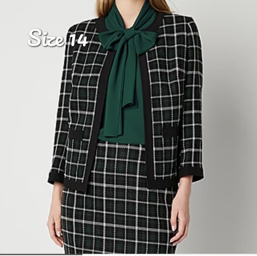 Size 14 women's skirt suit Black label by Evan-Picone